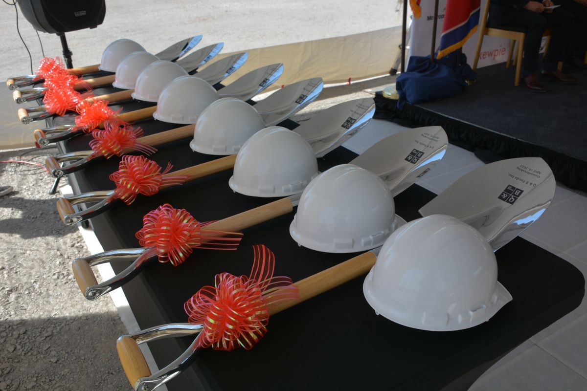 Groundbreaking ceremony for the new Q&B Foods, Kewpie, facility in Clarksville on Apr. 18, 2023. (Lee Erwin)