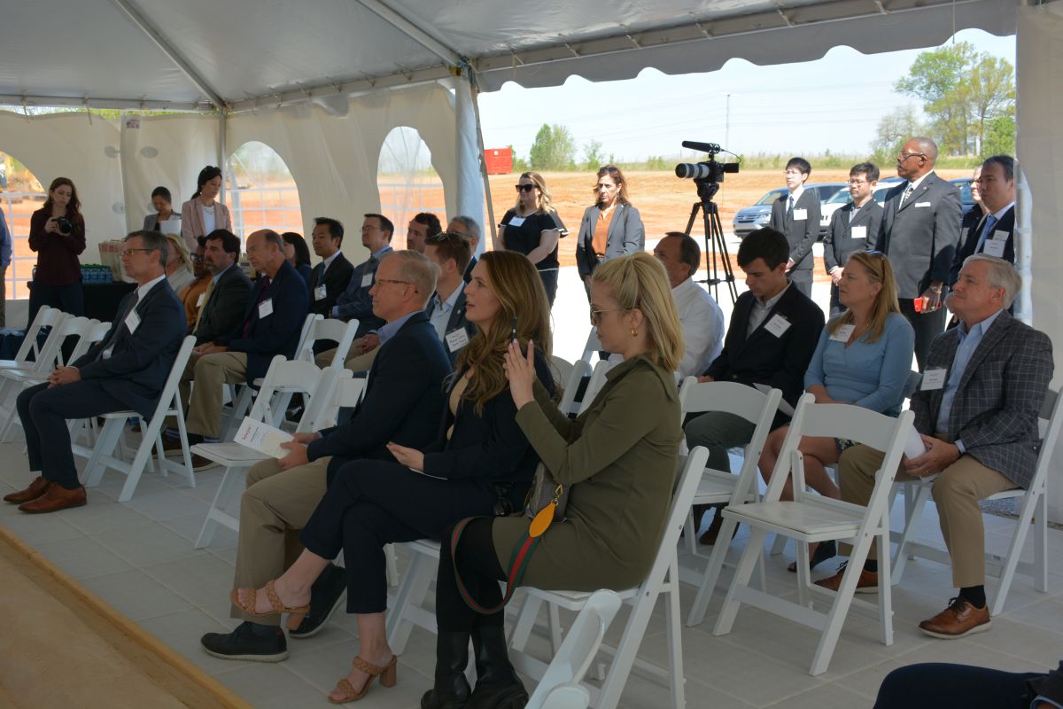 Groundbreaking ceremony for the new Q&B Foods, Kewpie, facility in Clarksville on Apr. 18, 2023. (Lee Erwin)