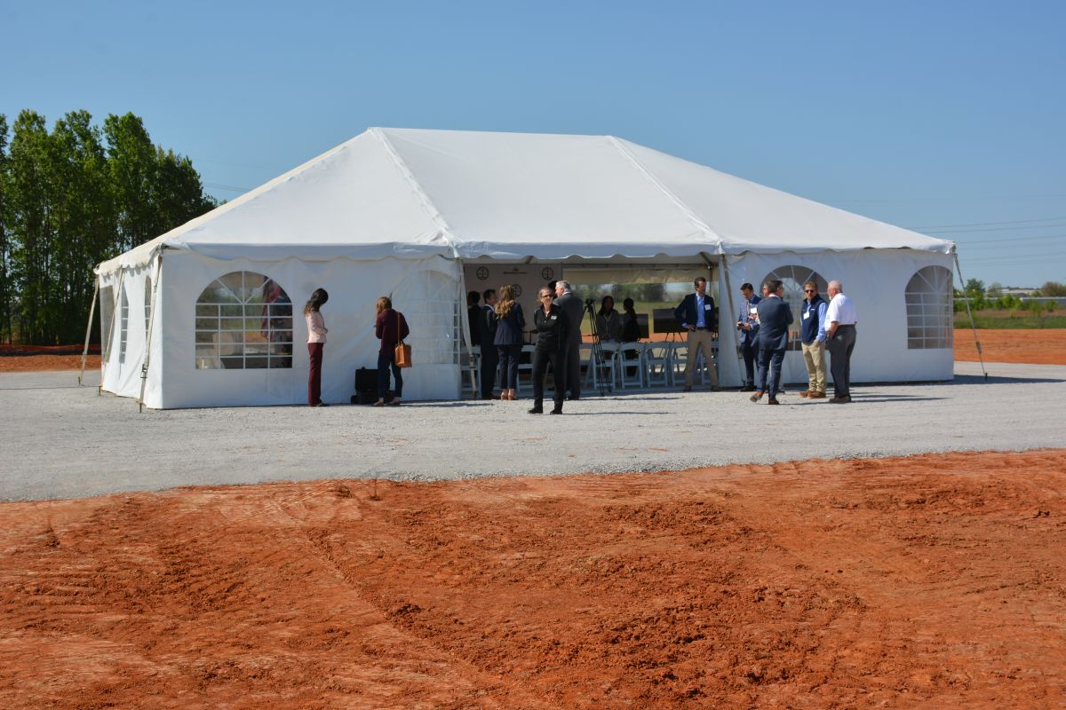 Groundbreaking ceremony for the new Q&B Foods, Kewpie, facility in Clarksville on Apr. 18, 2023. (Lee Erwin)