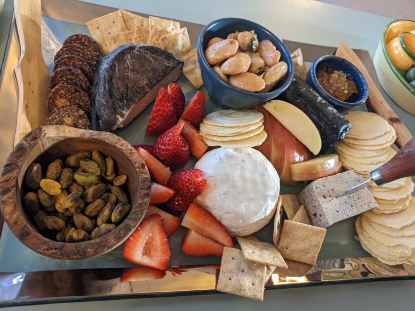 A vegan "cheese" platter